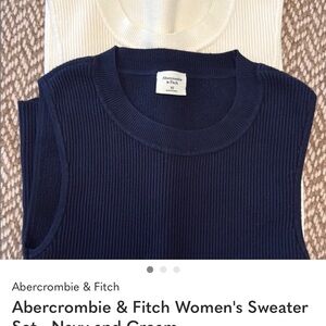 Abercrombie & Fitch Navy and Cream Sweater Set